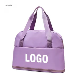 Custom Logo Design Overnight Duffel Fashion Plastic Pvc Transparent Waterproof Sports Woman Jelly Gym Duffle Clear Travel Bag