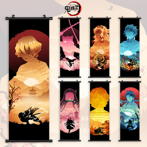 Póster de Tela Colgante de 70*25cm con 3000 Diseños de Anime Japonés, Personajes de <span class=keywords><strong>Demon</strong></span> <span class=keywords><strong>Slayer</strong></span>, Pinturas Fotográficas, Póster Enrollable para Pared - Product Image 1