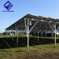 Système de montage solaire au sol en acier, structure de montage de panneaux solaires, fabricant de supports photovoltaïques OEM