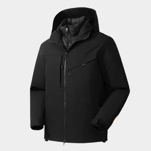 Wholesale Canada Style Streetwear Jacket 90% Goose Down Jackets Inner Lining Work Hooded Trench Coat Warm Men Down Jackets