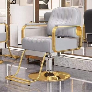 Fauteuil de Barbier Ergonomique Moderne et Durable en Cuir PU Écologique avec Cadre en Acier Inoxydable, Inclinable, Réglable et Rotatif pour Gym et Hôtel - Product Image 5