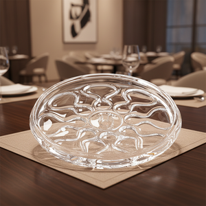 37.8cm Kitchen Sealed Tank hollow flower Home Decoration Wedding crystal glass Candy Storage Container Glass Candy fruit bowl - Product Image 5