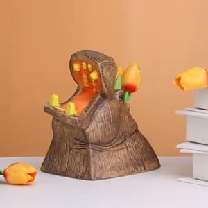 Florero de cerámica hecho a mano, jarrón en forma de hipopótamo para decoración del hogar, taza <span class=keywords><strong>Tiki</strong></span> de hipopótamo, vasos de cóctel, decoraciones de Estilo Hawaiano - Product Image 5