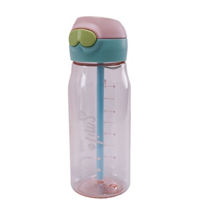 Gobelet à eau portable pratique et mignon pour l'été avec paille anti-fuite pour hommes, femmes, étudiants, enfants, simple et transparent - Product Image 5