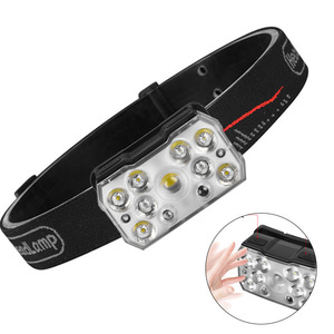 Linterna Frontal con 9 Luces LED, Batería Recargable, Carga Tipo C, Luz para Camping con Función de Atenuación - Product Image 1