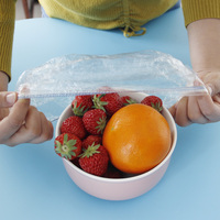 Couvre-bols en plastique jetables pour la conservation des aliments, matériau écologique, adapté à la restauration et à l'usage domestique quotidien