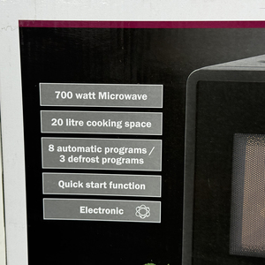 Horno Eléctrico Multifunción de 20L para Cocina Casera, Horno para Pizza con Función de Temporizador Inteligente, Horno <span class=keywords><strong>Microondas</strong></span> de 700w para Uso Doméstico - Product Image 3