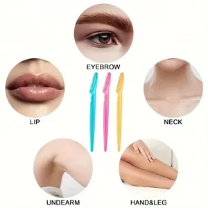 Kit de Depilación de Cejas Multifunción, Juego de 3/5/6/12/24 Piezas, Recortador Preciso, Herramienta para Eliminar el Vello Facial, Mango de Plástico de Fácil Agarre - Product Image 5