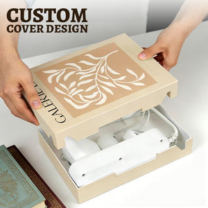 Moderna Caja Organizadora de Cables y Enredaderas de Papel para Router WiFi, Estilo Libro, Montaje en Pared para Sala de Estar - Product Image 1