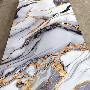 Panneau de placage de bois en fibre de charbon de bois de bambou de décoration intérieure à haute brillance cristal de carbone dalle de marbre <span class=keywords><strong>ardoise</strong></span> panneau <span class=keywords><strong>mural</strong></span> flexible en PVC - Product Image 1