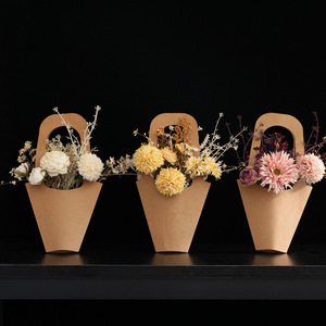 Sac fourre-tout en plastique Plain Realm pour fleurs artificielles, 7 pouces, style coréen, pour arrangements floraux, sac cadeau, décoration de mariage et de maison, teinture - Product Image 3