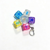 Porte-clés Fidget LED Clavier, Spinner Clavier, Bouton Lumineux à Presser, Clics de Clavier, Cadeaux Anti-Stress