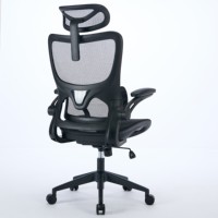 Chaise de bureau ergonomique moderne pour ordinateur portable, avec accoudoirs pliables et hauteur réglable, vente en gros d'usine, mobilier de bureau