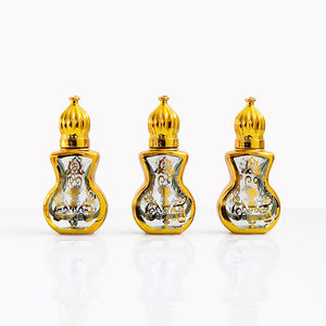 Nuevo Diseño Único Mini Botella de Perfume de Vidrio Dorado en Forma de Pera de 10 ml con Rodillo o Etiqueta - Product Image 4