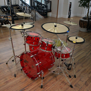 Juego <span class=keywords><strong>de</strong></span> Batería <span class=keywords><strong>de</strong></span> Jazz Clásico Profesional con Caja <span class=keywords><strong>de</strong></span> Acrílico, Parches <span class=keywords><strong>de</strong></span> Papel Encerado, Ajustable, Doble Capa, 5 Tambores y 4 Platillos para Adultos - Product Image 6