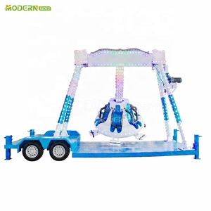 Manèges mobiles d'extérieur et d'intérieur pour parcs d'attractions, remorque mini en fibre de verre, attraction de fête foraine pour centre commercial, capacité 6 personnes - Product Image 2
