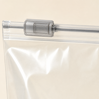 Sac à fermeture éclair personnalisé durable, surface mate givrée, matériau CPE, emballage réutilisable pour portefeuilles, chapeaux, casquettes et autres accessoires de mode