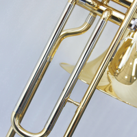Trombone à pistons de haute qualité, tonalité Si bémol, laqué clair