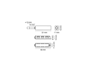 MACO 0476 Gabinetes 14 Mm Carrera Push Latch ajustable con imán de neodimio Push-Lock-Push-Latch Muebles Amortiguador de plástico - Product Image 3