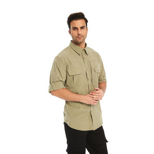 ACU Tactique Hommes Chemises Chasse En Plein Air Randonnée Combat Cargo <span class=keywords><strong>Chemise</strong></span> À Manches Longues Protection Uv Ripstop Multi Poches - Product Image 6