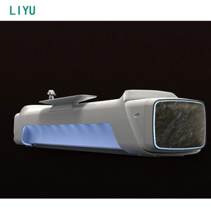 Escritorio de recepción pintado de MDF moderno Liyu, muebles de edificio de oficinas personalizados para Hotel, Hospital, salón, barra delantera, recepción - Product Image 4