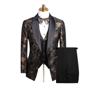 <span class=keywords><strong>Traje</strong></span> de negocios de Jacquard de tres piezas para <span class=keywords><strong>hombre</strong></span>, de talla grande, transpirable, antiarrugas, impermeable, europeo, americano, transfronterizo - Product Image 4