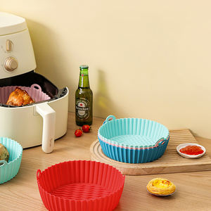 Aksesoris Dalaman penggoreng udara silikon daur ulang kualitas makanan antilengket loyang kue bebas BPA piring silikon tahan panas - Product Image 2