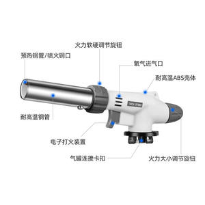 ปืนพ่นแก๊สกลางแจ้ง Qx ไฟแช็กกันลมแบบพกพาสำหรับบาร์บีคิวเครื่องมือจุดไฟเชื่อม Qx 5602 - Product Image 3
