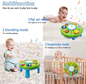 Mesa de Actividades Multifuncional para Niños, Mesa de Aprendizaje Musical <span class=keywords><strong>con</strong></span> Mini Piano y Tambor, Centro de Actividades, Juguete - Product Image 2