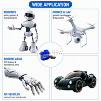 Micro-servo brushless FFTY SG90 9g 180 degrés avec engrenage en plastique 4.8V pour robot RC, drone, bateau RC, systèmes radio