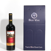 Braune Karton-Weinverpackungsbox mit Griff UV-Offsetdruck Matt-Laminierung 2mm Dicke für Wein Kerzen Saft Geschenke