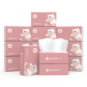 Ciddo Bears Facial Tissues 50 Sheets Per Pack Virgin Wood <b>Pulp</b> Disposable Paper Napkins For Daily Use - Product Image 4