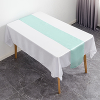 Chemin de table en satin de qualité supérieure, nappe en polyester soyeux et lisse pour mariage, banquet, hôtel, fête, décoration d'événements, 12x108 pouces