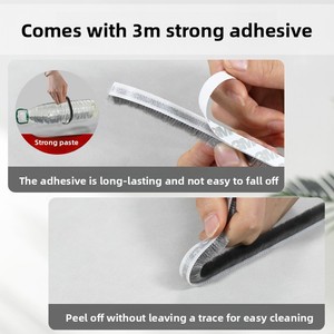Tira de Sellado para Ventanas Moderna y Minimalista, para Puertas Corredizas y Ventanas; <span class=keywords><strong>Burlete</strong></span> <span class=keywords><strong>Autoadhesivo</strong></span> de Aleación de Aluminio para Ventanas de UPVC y Puertas de Vidrio - Product Image 4