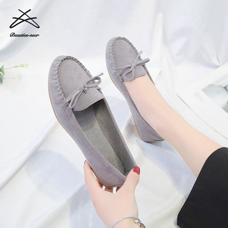 Ladies Japan New Women Soft Casual Rubber Suede Dress Shoes
