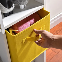 Boîtes de rangement en tissu imperméables pour armoire de chambre à coucher, style maison, cubes de rangement d'angle, bacs de rangement peu encombrants pour tiroirs