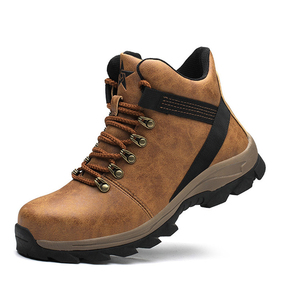 DSF53 Black Suede Hiking Safety <b>Work</b> Boots Anti-Puncture Sole All Seasons Casual Wear <b>Men</b> Boot safe <b>shoes</b> OEM ODM <b>work</b> <b>shoes</b> - Product Image 2