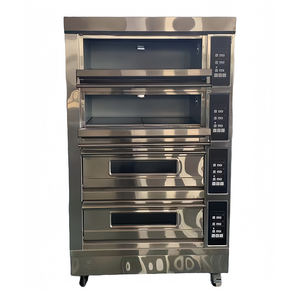 فرن بيتزا كهربائي من الفولاذ المقاوم للصدأ 304، بناء سطح فرن بيتزا، 16 صينية مع فرن فراخ - Product Image 5