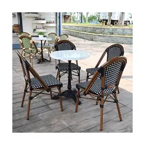 [MOJIA]Tiktok sıcak satış stilleri açık bahçe yemek sandalyesi PE Rattan + alüminyum çerçeve 30 + özel Rattan tasarım sandalyeler