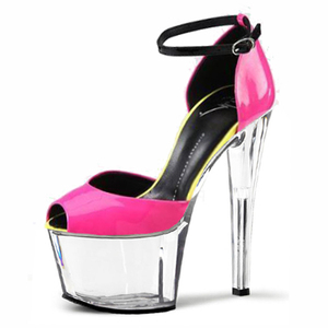 Pole Dance Strips Trio 17cm Stiletto Robe Complète Gothique Fétiche D'été Leaky Toe Talons Hauts Femmes Grandes Sandales - Product Image 1
