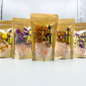 Özelleştirilebilir kokulu uçucu yağlar ile % 100% doğal himalaya tuz ve kurutulmuş çiçekler Mix Epsom magnezyum deniz tuzu ölü deniz - Product Image 3
