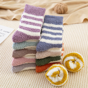 Offre Spéciale thermique rayé épais microfibre <span class=keywords><strong>hommes</strong></span> hiver flou sol moelleux mi Tube équipage chaussettes - Product Image 2