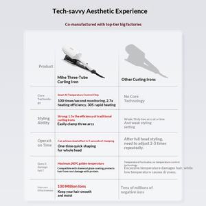 เครื่องม้วนผมแบบสามหลอดสไตล์<span class=keywords><strong>เกาหลี</strong></span> รุ่น Deep V ขนาดใหญ่ พร้อมปล่อยประจุลบ ช่วยจัดแต่งทรง<span class=keywords><strong>ผม</strong></span>ลอนสวย - Product Image 3