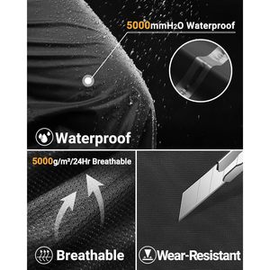 Pantalon de pluie pour homme 33 000 pieds de hauteur, entièrement zippé, imperméable, léger, respirant, pour la randonnée et la pêche en extérieur - Product Image 3