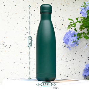 Botella de Agua Deportiva de Acero Inoxidable con Aislamiento al Vacío de Doble Pared, Forma de Cola, 17 oz, Libre de BPA, con Logotipo Personalizado - Product Image 2