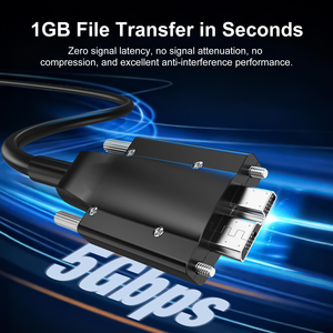 สาย <span class=keywords><strong>USB</strong></span> <span class=keywords><strong>3.0</strong></span> Type A TO <span class=keywords><strong>Micro</strong></span> <span class=keywords><strong>B</strong></span> พร้อมสกรูสาย <span class=keywords><strong>USB</strong></span> สายไฟเบอร์ออปติกสำหรับกล้องอุตสาหกรรม - Product Image 5
