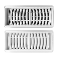 Grille d'aération en plastique de 3x10 pouces avec amortisseur Grille de ventilation HVAC Débit d'air réglable facilement