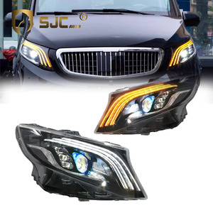 SJC Auto para mercedes-benz VITO montaje de faros V-Class Vito estilo Maybach modificado lámparas delanteras LED V250 V260 W447 <span class=keywords><strong>W446</strong></span> - Product Image 1
