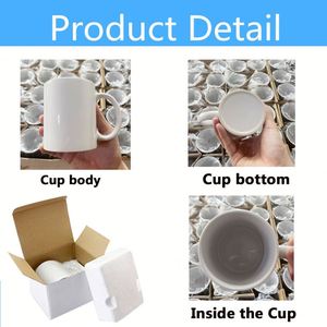 Tasses à café personnalisées blanches en céramique de 11 oz, vierges, avec logo pour impression, en gros, pour sublimation - Product Image 5