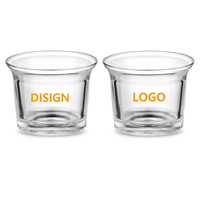 Porte-bougie en verre à bord évasé 60 ml, coupelle pour bougie chauffe-plat, récipient pour bougie parfumée, décoration de table de mariage, contenant vide pour bougie